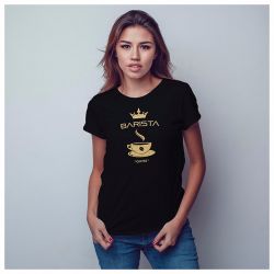 Ladies T-shirt Barista Gold